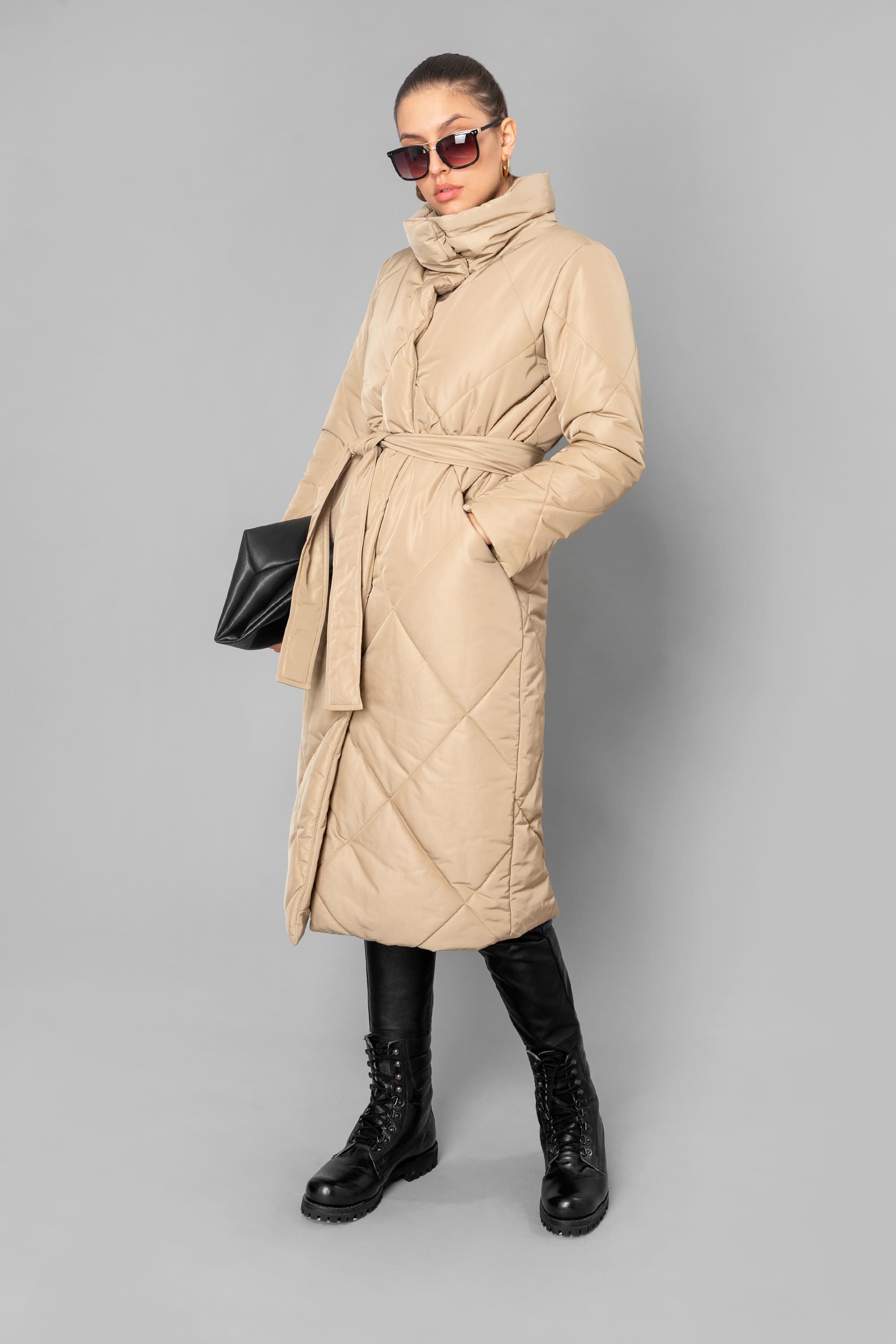 Пальто женское плащевое утепленное 5-10237-1