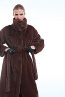 ПАЛЬТО ЖЕНСКОЕ ИЗ ИСКУССТВЕННОГО МЕХА 9-966. Фото 3.